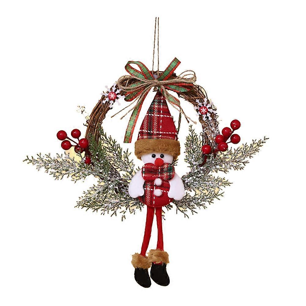 Artificial Christmas Wreath for Front Door Wall, (Small)