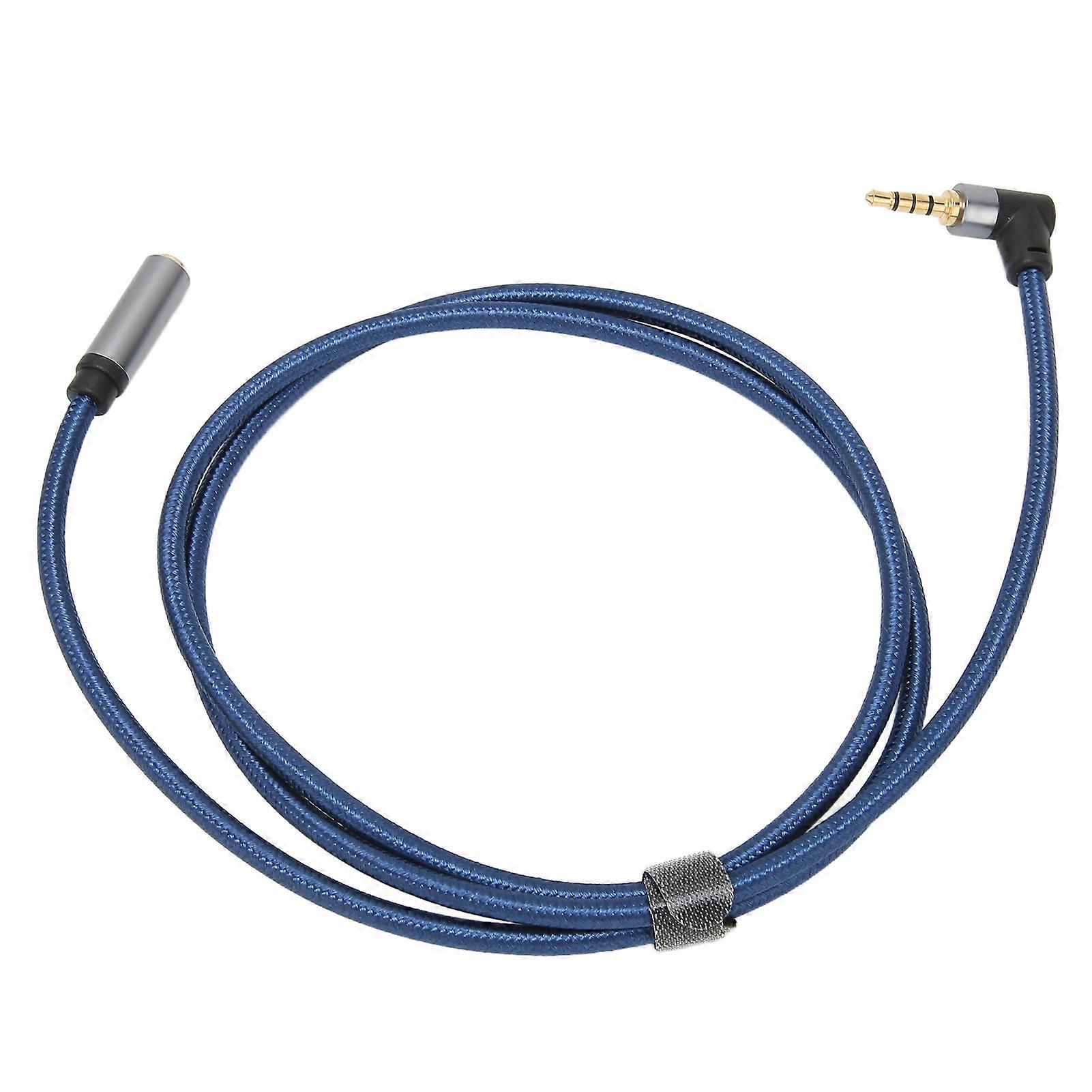 3.5mmメス-オスオーディオケーブル 4芯 90度オーディオ延長コード 1m / 3.3フィート