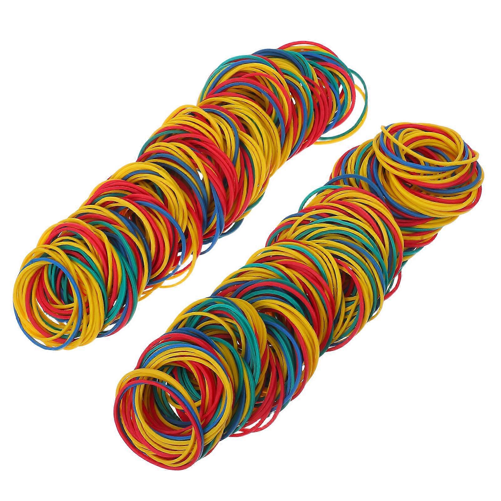 Colored Rubber Bands Multi Use Elastic Bands Assorted Color Heavy Duty Office Supplies 600Pcs