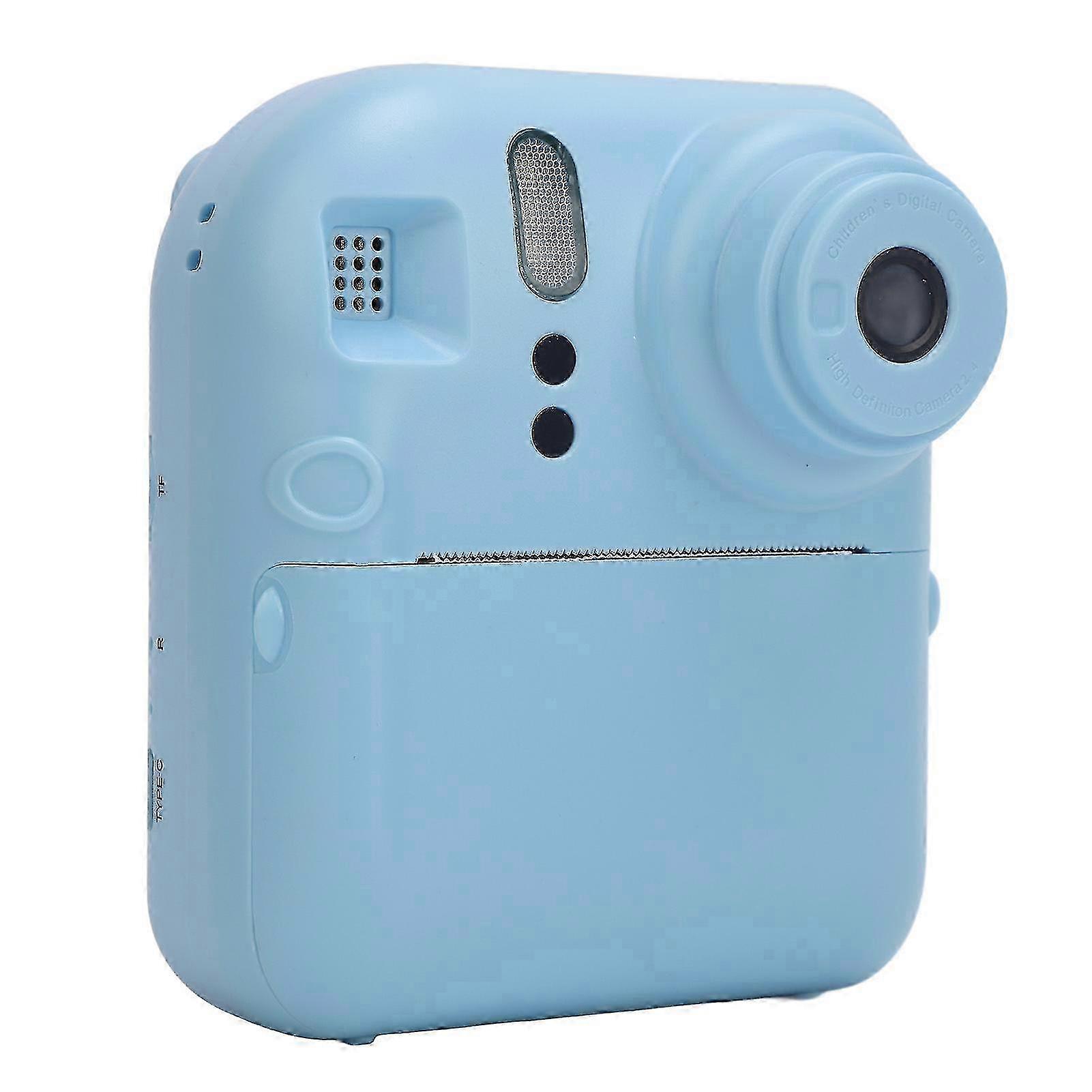 m 2.4inch IPS Instant Print Camera 12MP Video Camcorder Blue