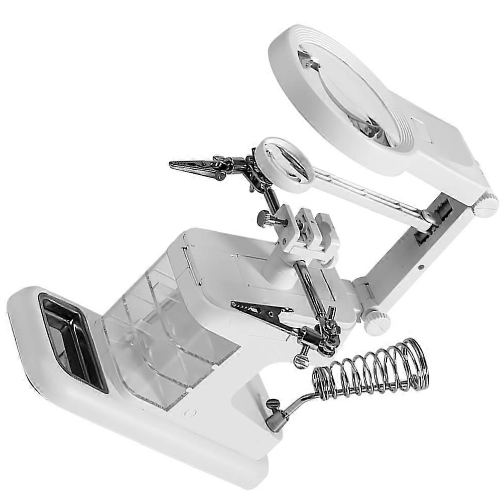 Led Magnifier Soldering Station Diy Projects Biological Observation Acrylic Lens Fully Adjustable 1Pack