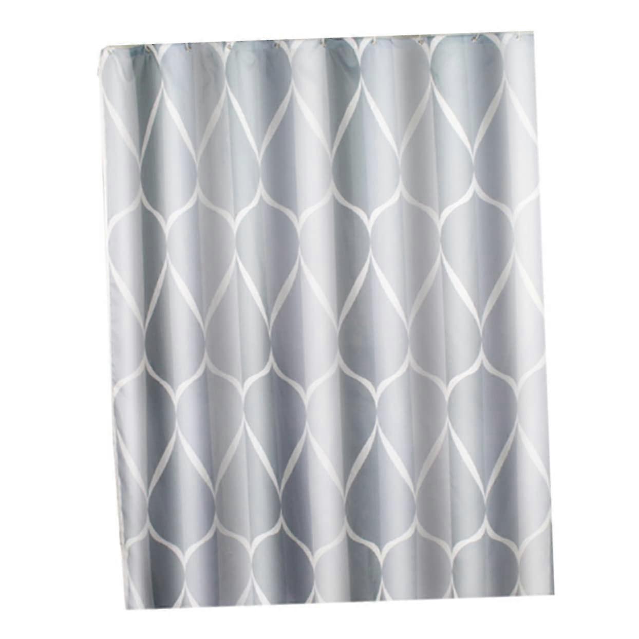 Polyester Shower Curtain Set with Chic Design for Bathroom Moisture Protection Easy Install