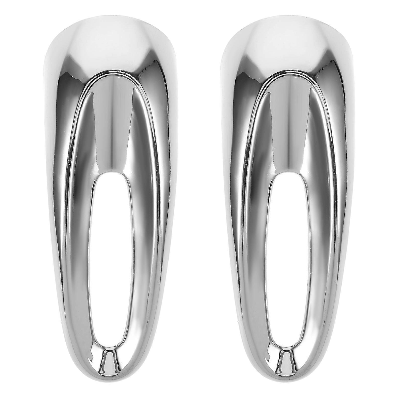 Water Temperature Adjustment 2Pcs Faucet Handle Laundry Tub Faucet Handle Replacement Silver Square For Home Renovation