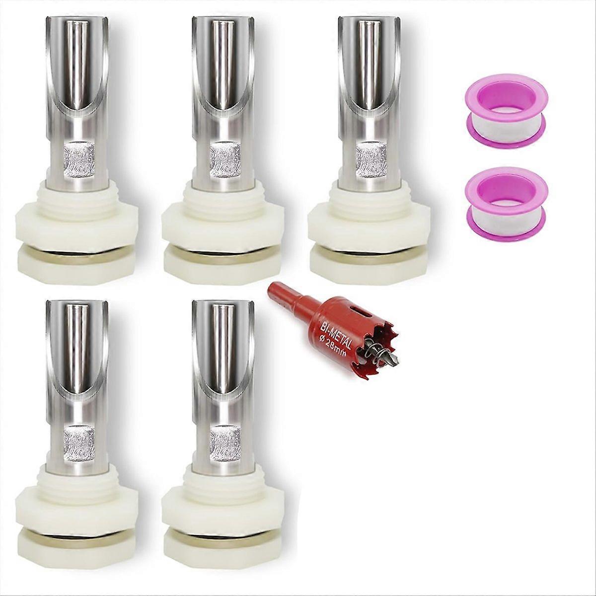 5 PCS Pig Nipple Waterer for Barrels Kit Automatic Pig Water System