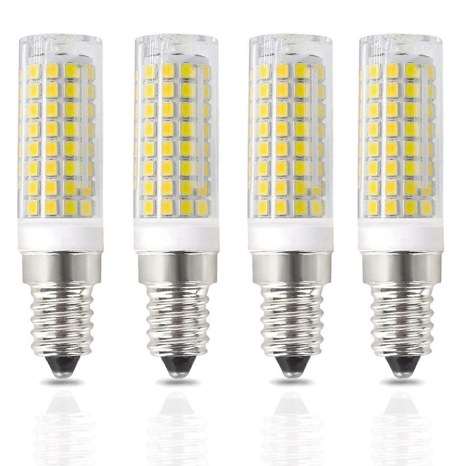 E14 Dimmable LED Light Bulb 7W 6000K Daylight White 750 Lumens Energy Saving for Cooker Hood Chandeliers Ceiling Fan 4 Pack