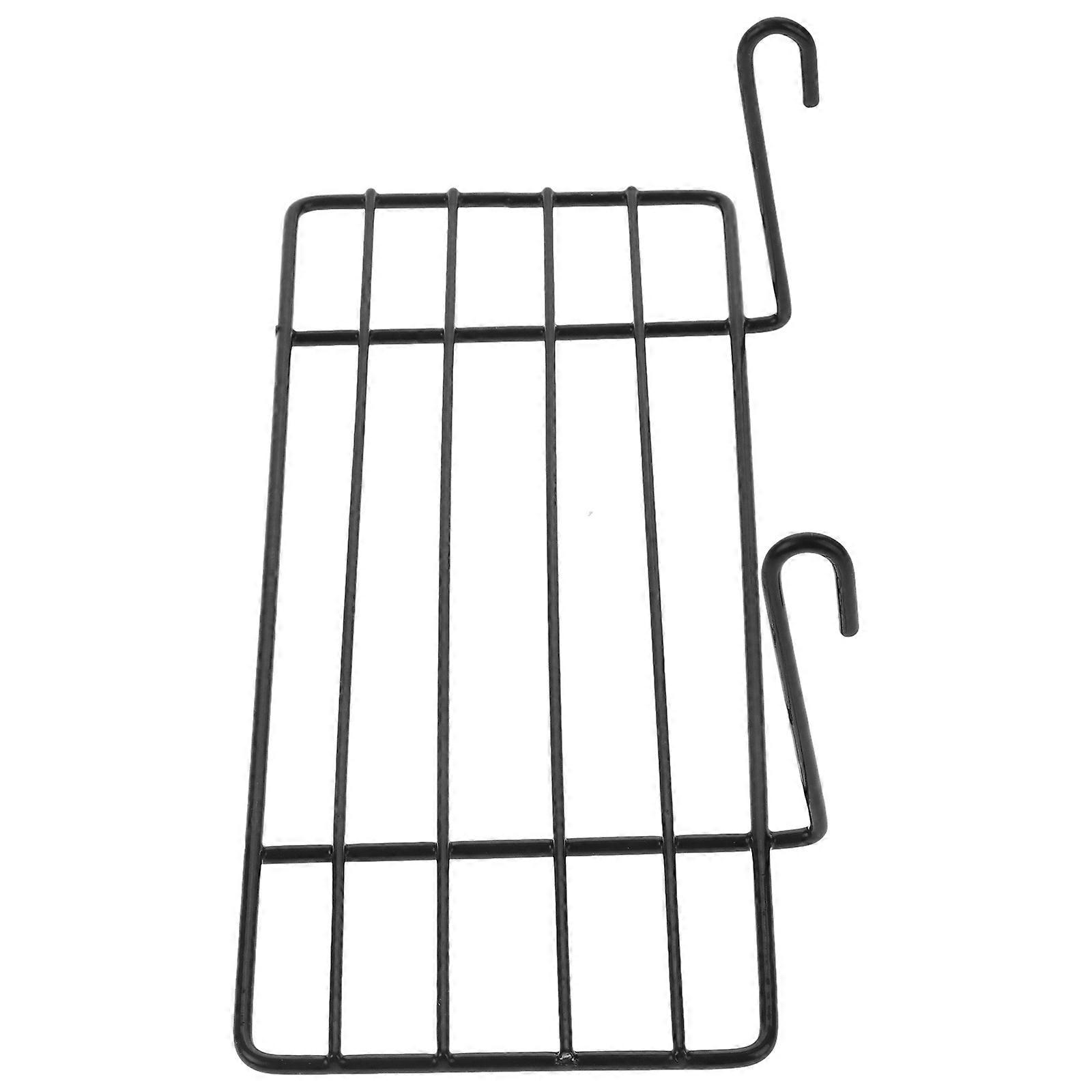 Black Iron Grid Wall Shelf for Storage with Sturdy Construction and Easy Installation Practical Display Shelf 1pc