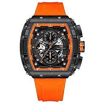 Reloj de moda para hombres Relojes de cuarzo deportivos de primera marca de lujo Cronógrafo impermeable Reloj de pulsera Correa de silicona Relogio Masculino