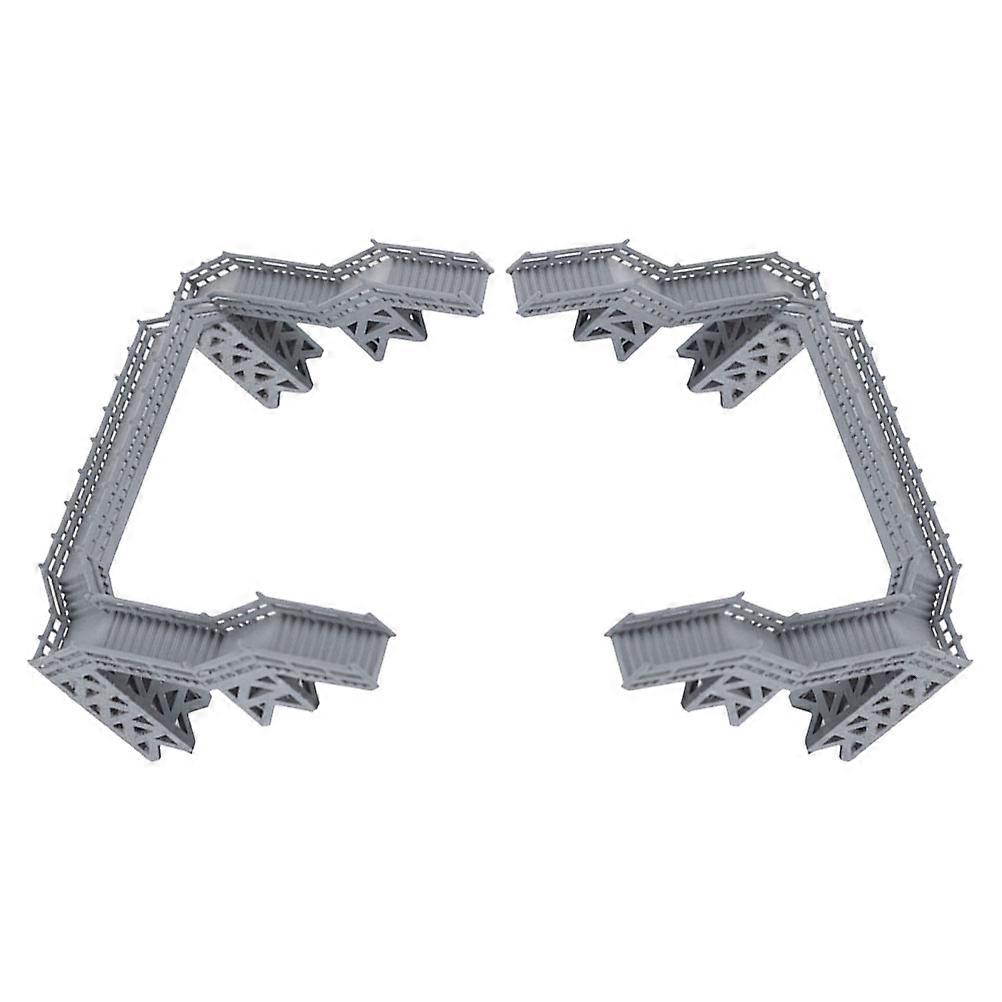 Railway Model Accessories Footbridge for Train Layout 2Pcs DIY Set