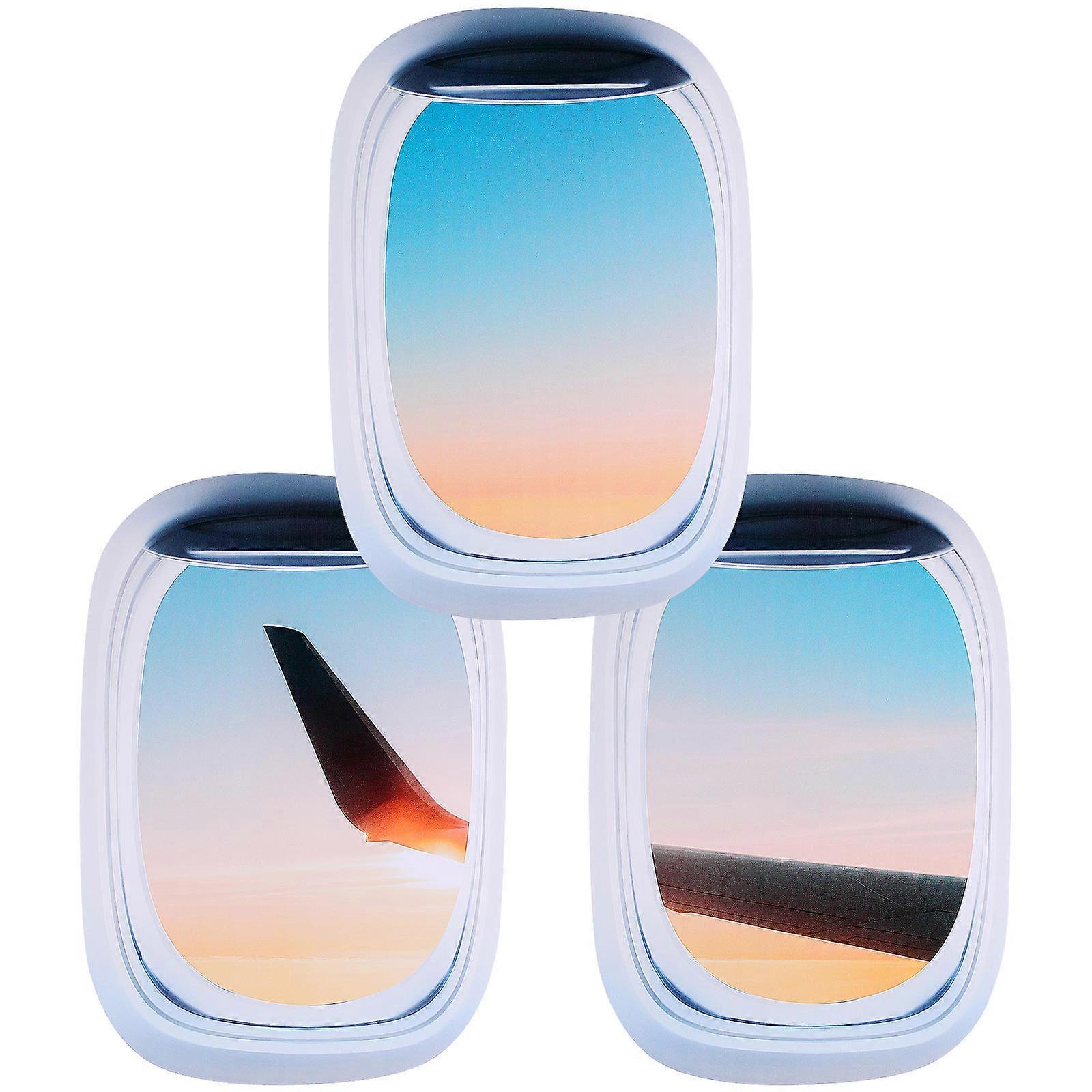 Glass Sticker Creative Window Wall Decals for Room 6Pcs