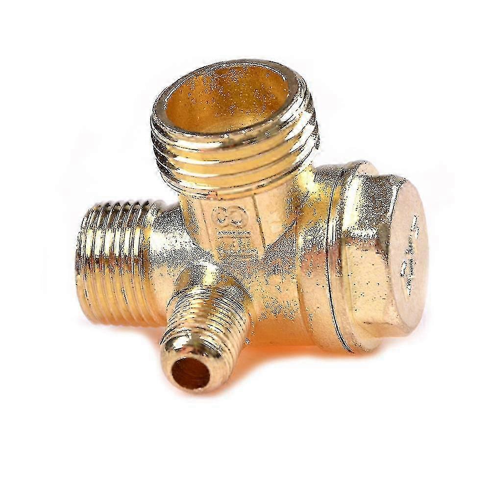 Three-way brass external thread check valve connector tool for air compressors