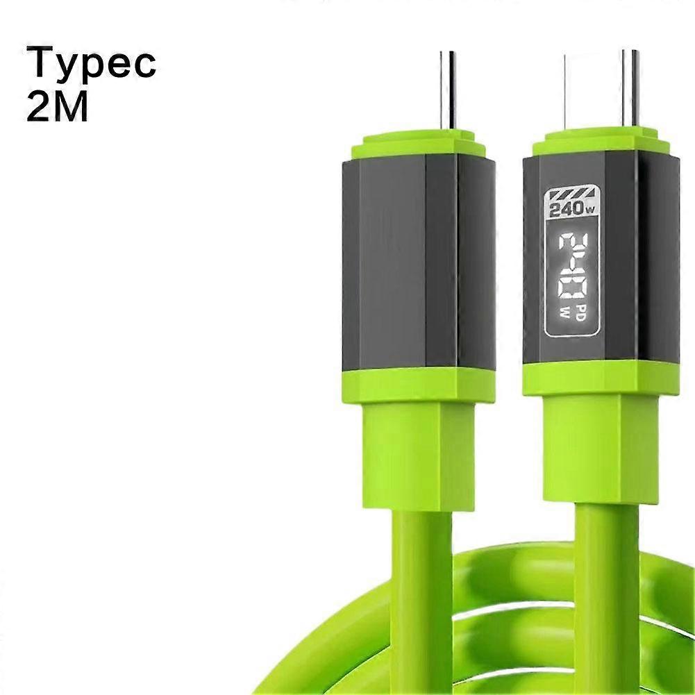 USB/Type-C Charge Thickened 240w Liquid Silicone Rubber Mobile Phone Data Cable, Smart Flash Charging, High-Power Fast Charging