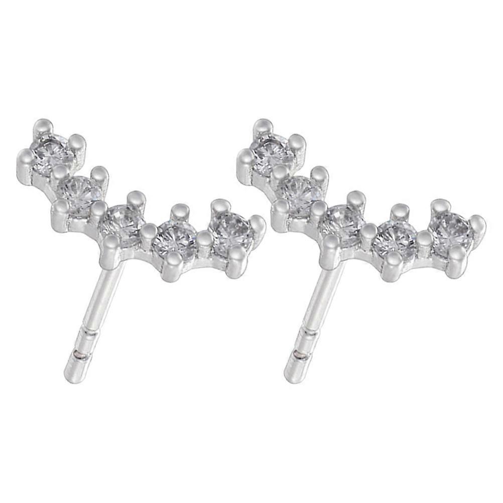 Decorative Ear Studs Women Stud Earring Rhinestone Earrings 1Pair