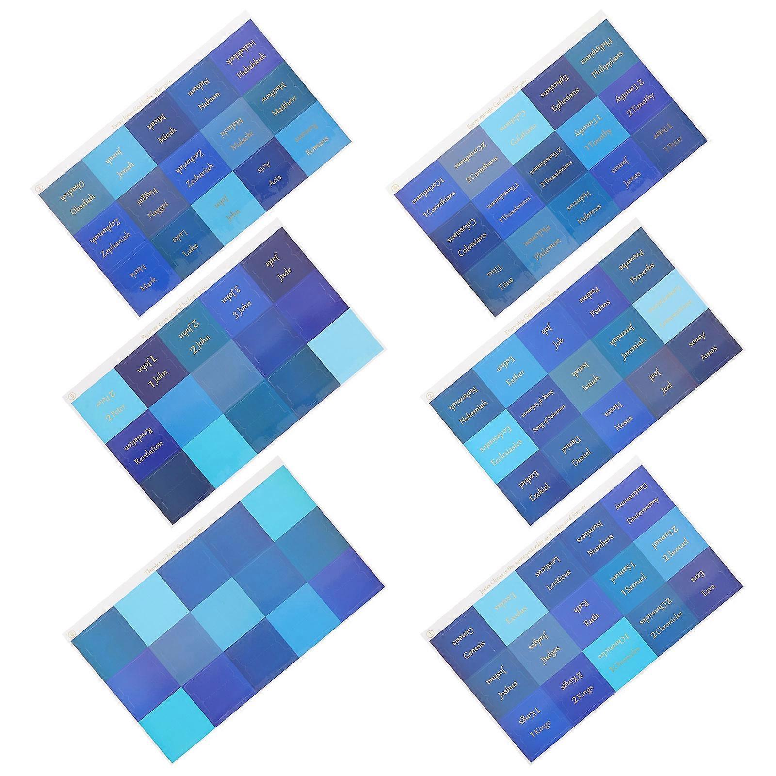 Month Tabs for Planner Adhesive Planning Label Stickers 6 Sheets Blue