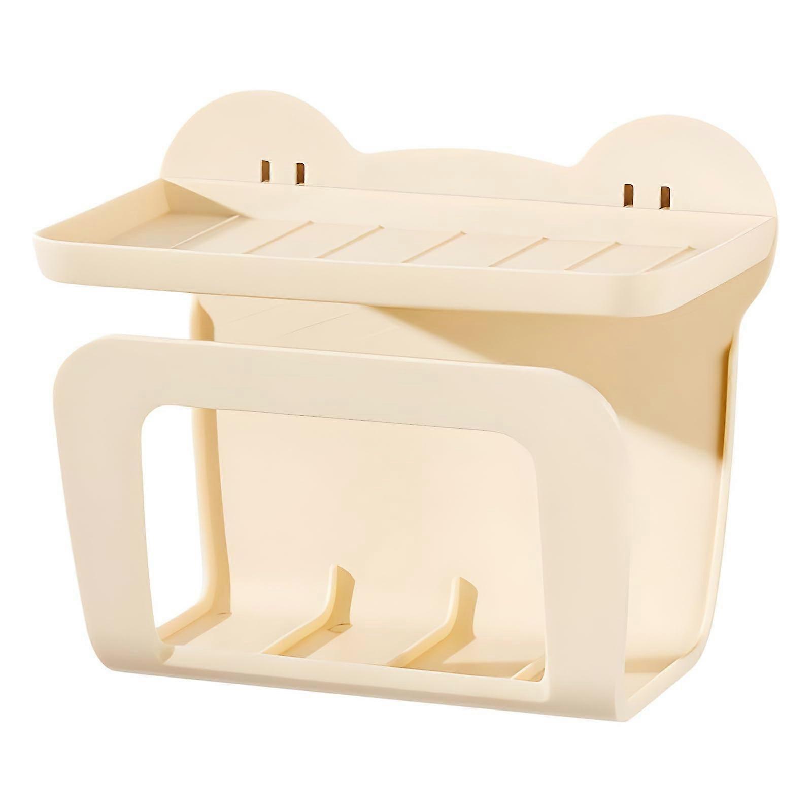 Wall Mounted Tissue Dispenser and Wet Wipe Organizer, NoDrill, Refillable, Durable PP Holder