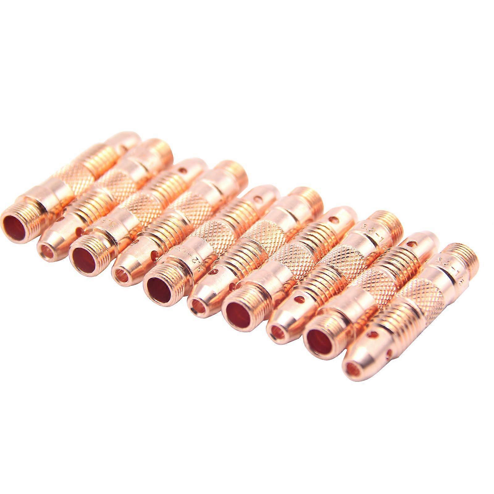 10Pcs 10N28 1/8in 3.2mm Copper TIG Collet Bodies for WP17 WP18 WP26 Torches Stable Arc Performance
