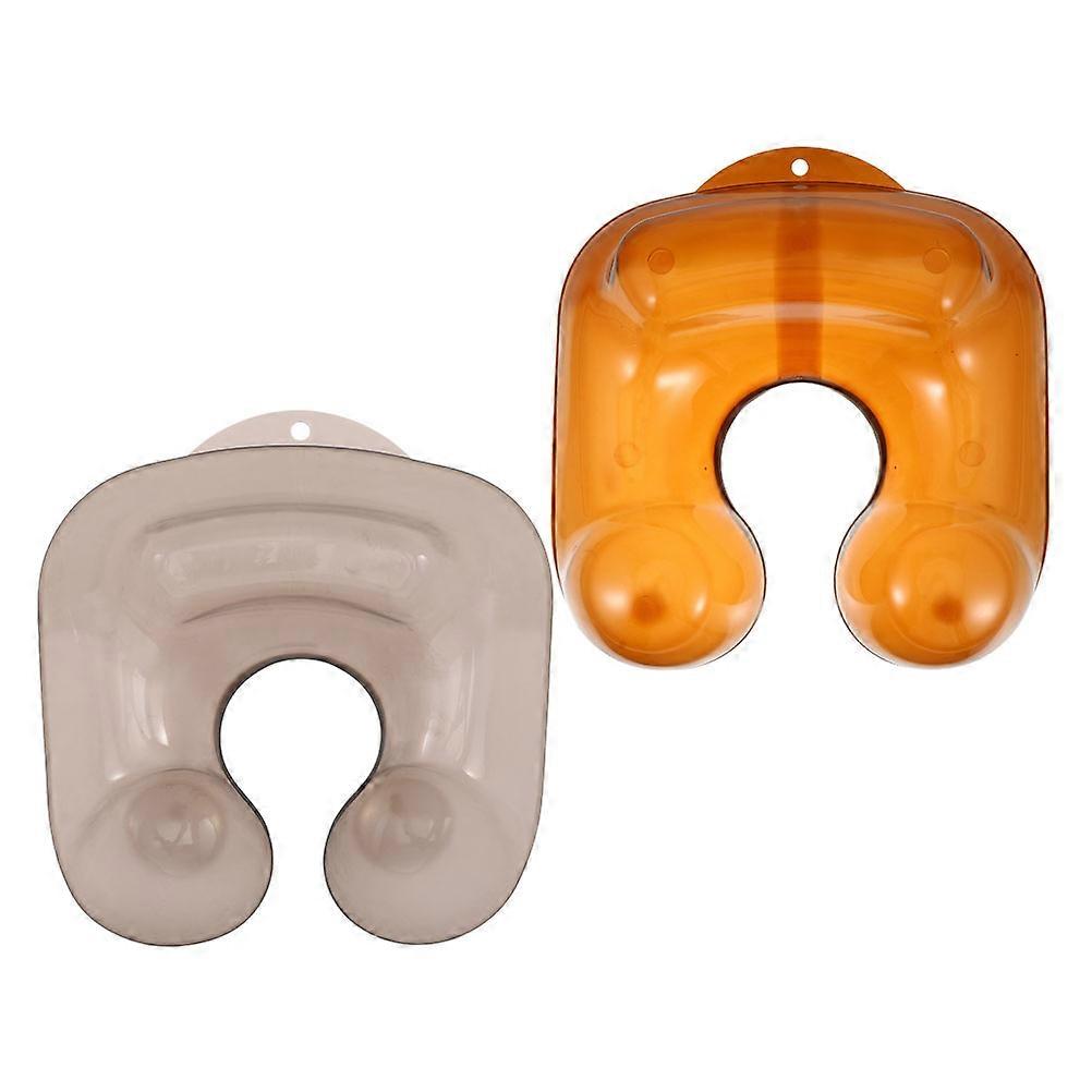 2pcs Salon Hairdressing Neck Tray Plastic Shoulder Support Cover for Hair Cutting and Coloring Prevents Liquid Dripping Hair Perm