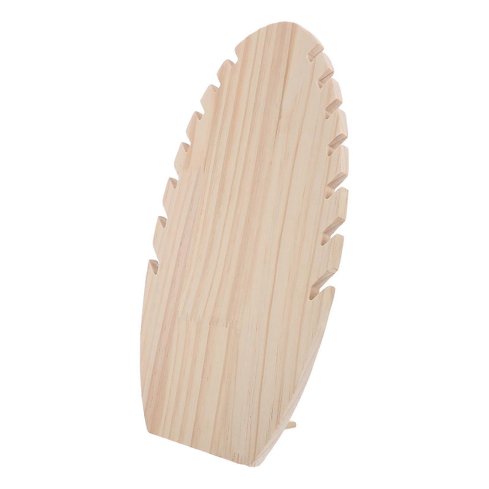 Solid Wood Necklace Display Rack for Storage Creative Beige Display Prop