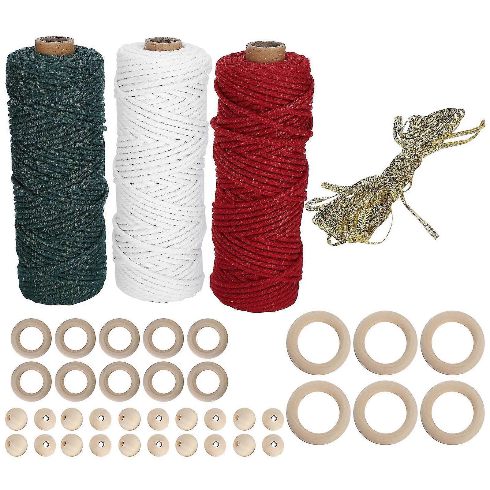 100m Christmas Wrapping String Cotton Rope Braid Macrame Yarn Handicrafts DIY Craft 