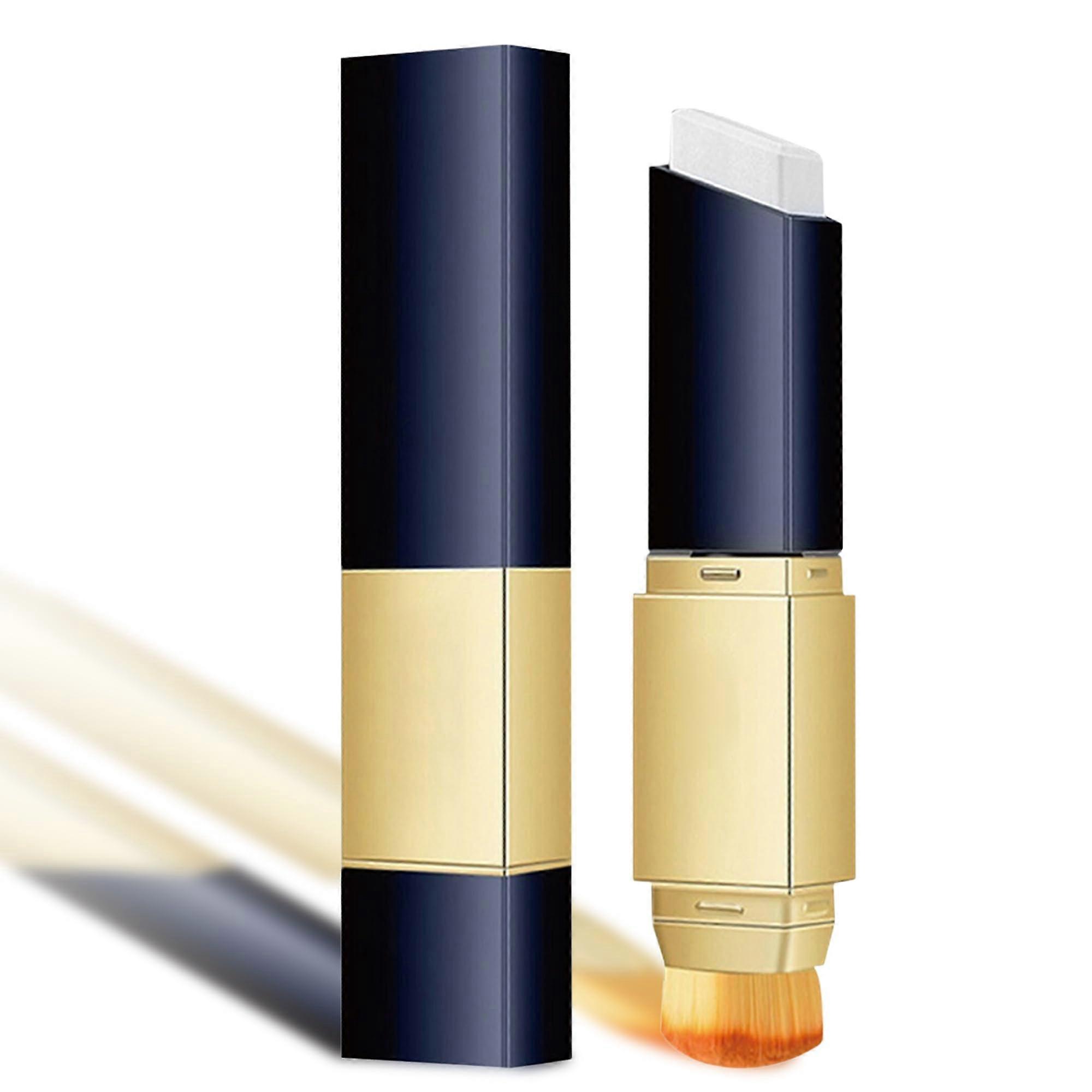 Color Changing Foundation Stick with Concealer, Hydrating ShadeAdapting Coverage, DualEnded Brush, 2pc