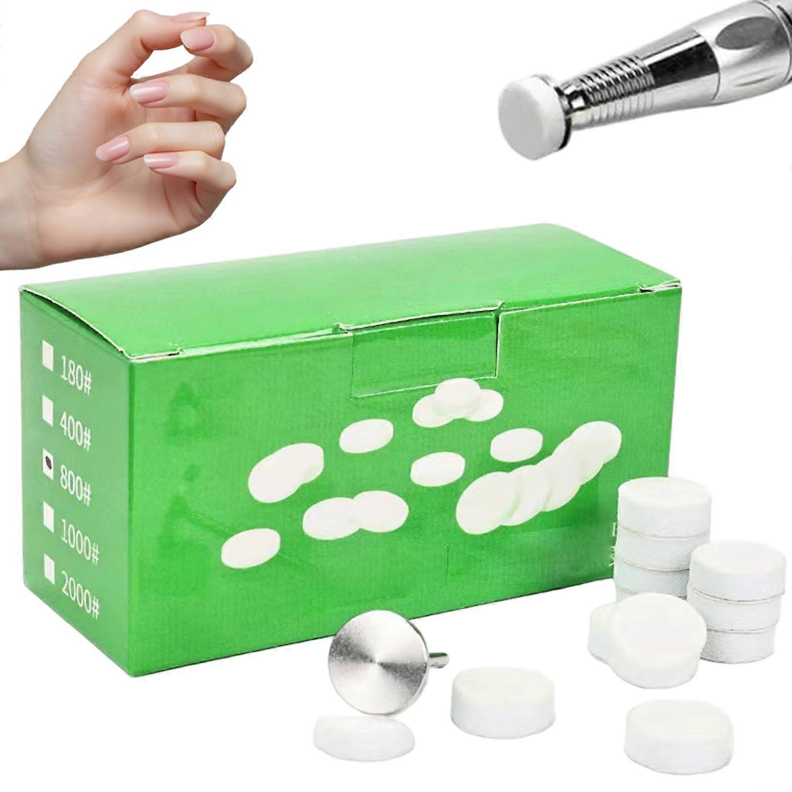 Nail Buffer 50pcs 800 Grit 15mm Nail Drill Sanding Discs for Fast Buffing and Precise Edge Shaping