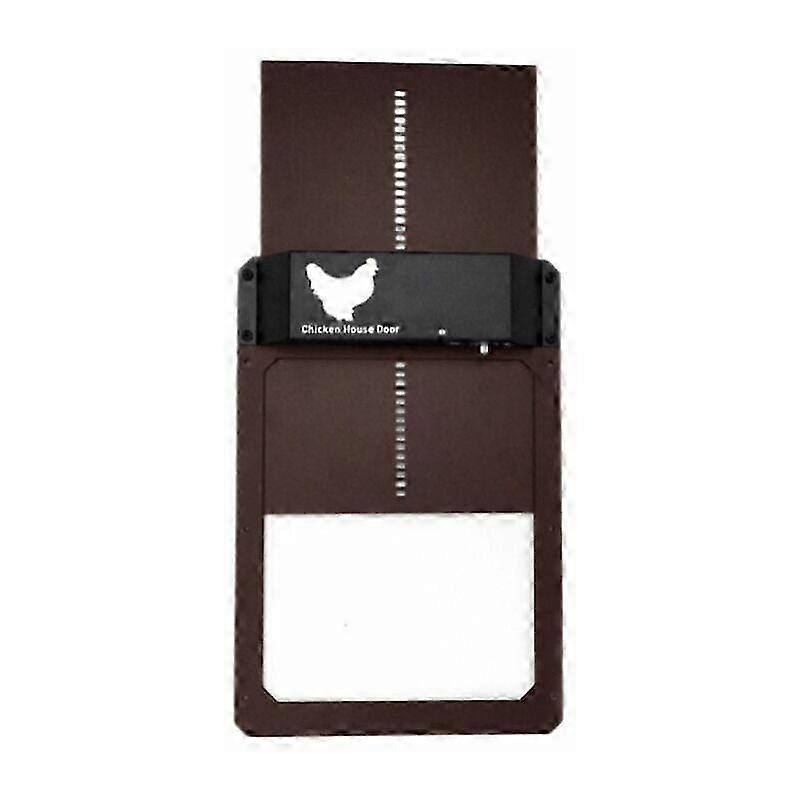 2026 Solar Automatic Chicken Coop Door for Pets (Brown)