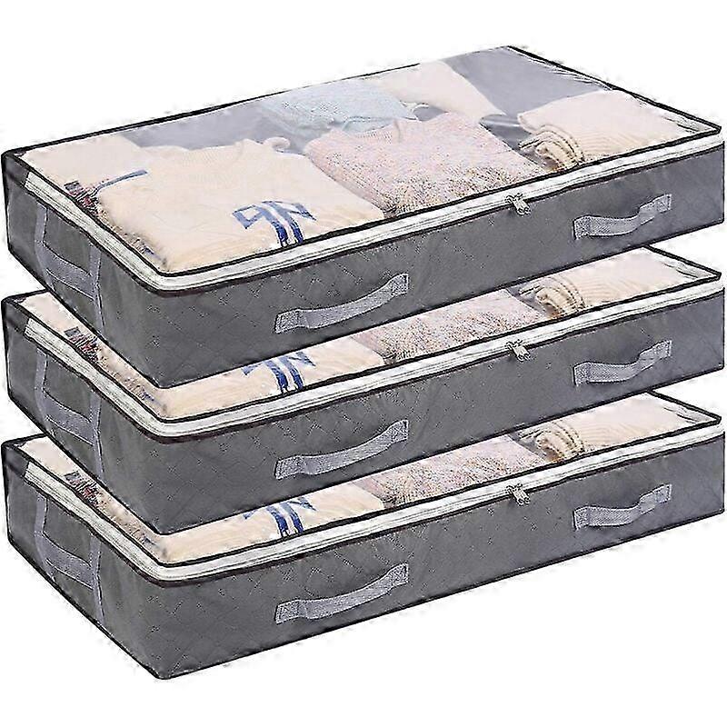 2026 3-piece storage bag for bed - gray
