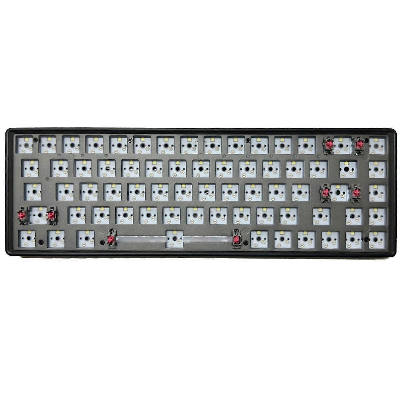 68-Key Hot Swappable Wireless+USB Wired+Bluetooth-compatible Mechanical Keyboard Kit