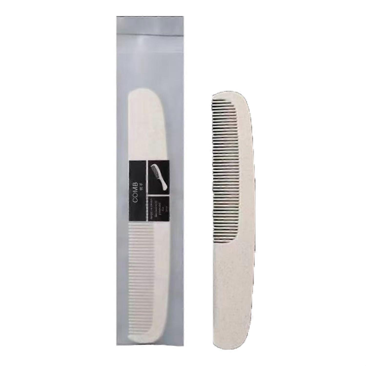Disposable Combs Biodegradable Wheat Straw 500 Pack Individually Wrapped for Hotels and Shelters