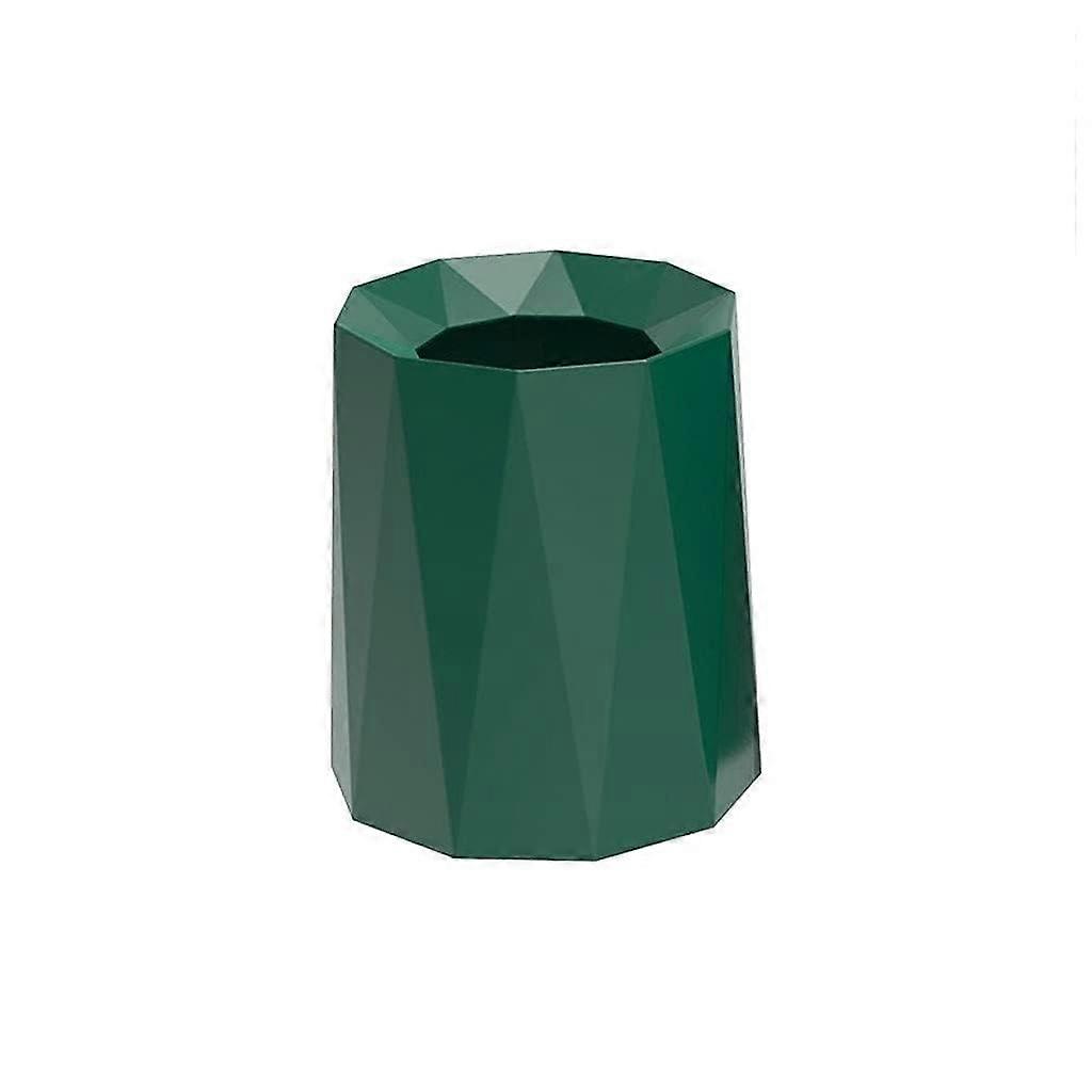 10L Kitchen Trash Can with Lid, Modern Plastic Waste Bin, Hidden Bag Design, Space Saving Shape