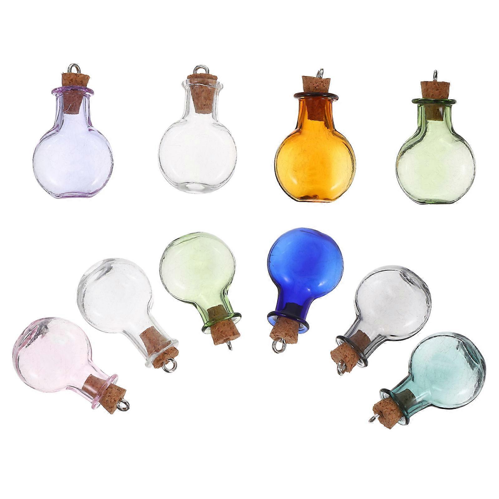 Small Glass Bottles Bottles for Storage Use 10Pcs Mini Set