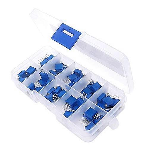 10 Values 3296W MultiTurn Trimmer Potentiometer Kit  Precision Adjustable Resistor Set