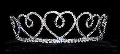 Crystal Tiara with Combs Elegant Sterling Silver Plating for Wedding Prom Pageant