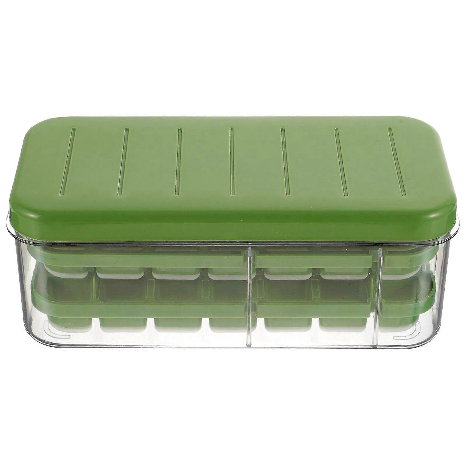 Silicone Ice Cube Tray with Lid Large Capacity Easy Release Stackable Mold for Whiskey and Cocktails