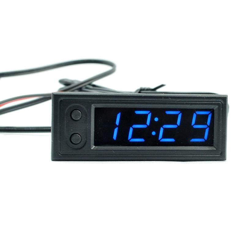 12v High-precision Clock Car Temperature Voltage Monitor Panel Meter Adjustable