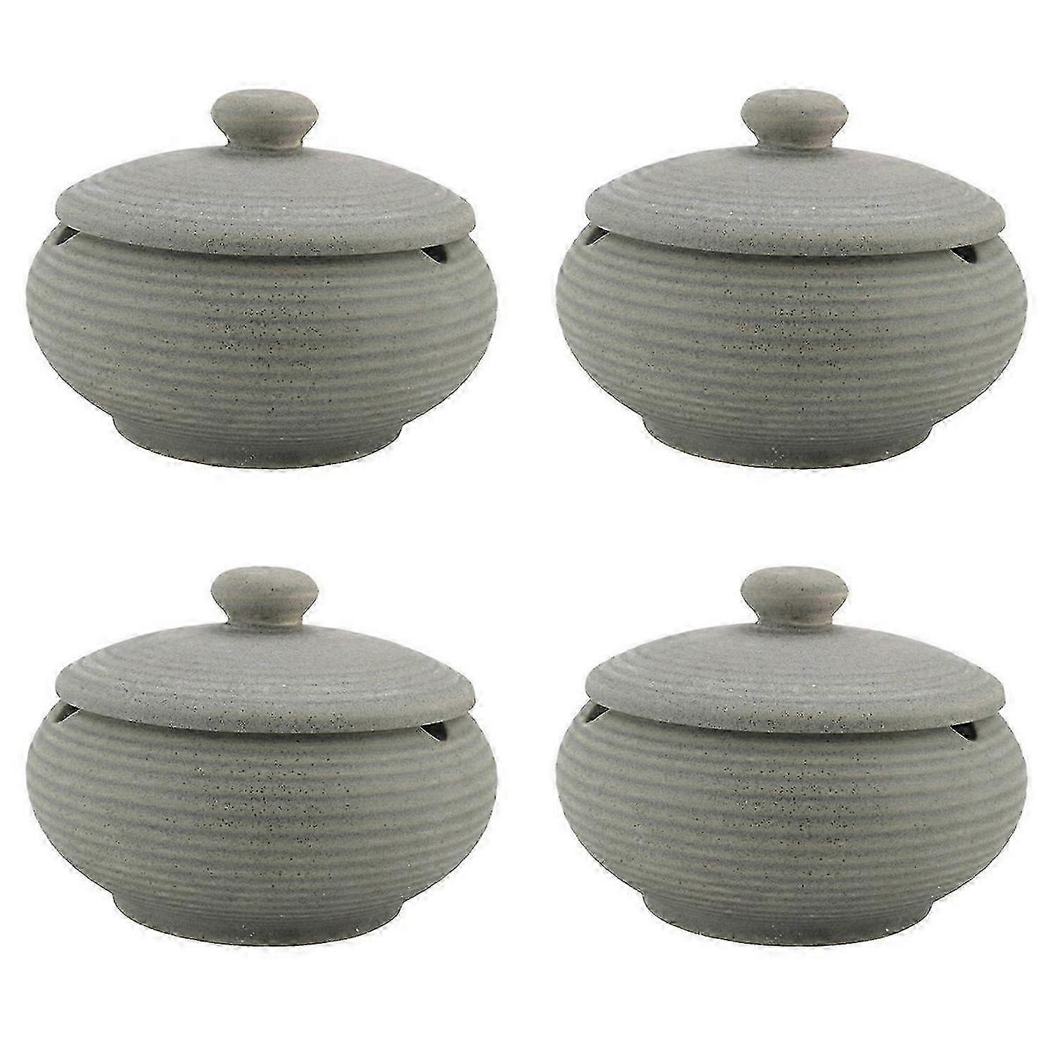 Indoor and outdoor universal windproof ceramic ashtray - light blue