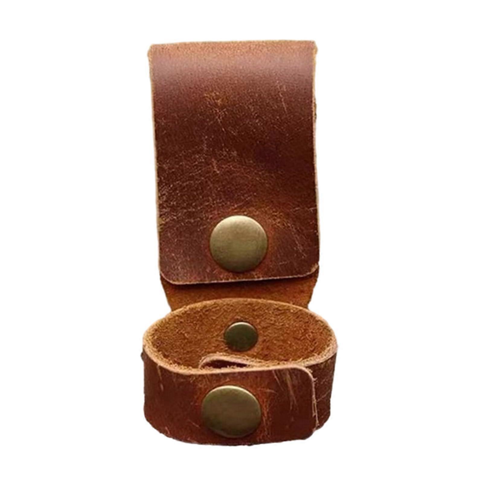 Camping Gloves Holder with Durable Leather Strap for Quick Rope Fixing and Outdoor Backpack Use