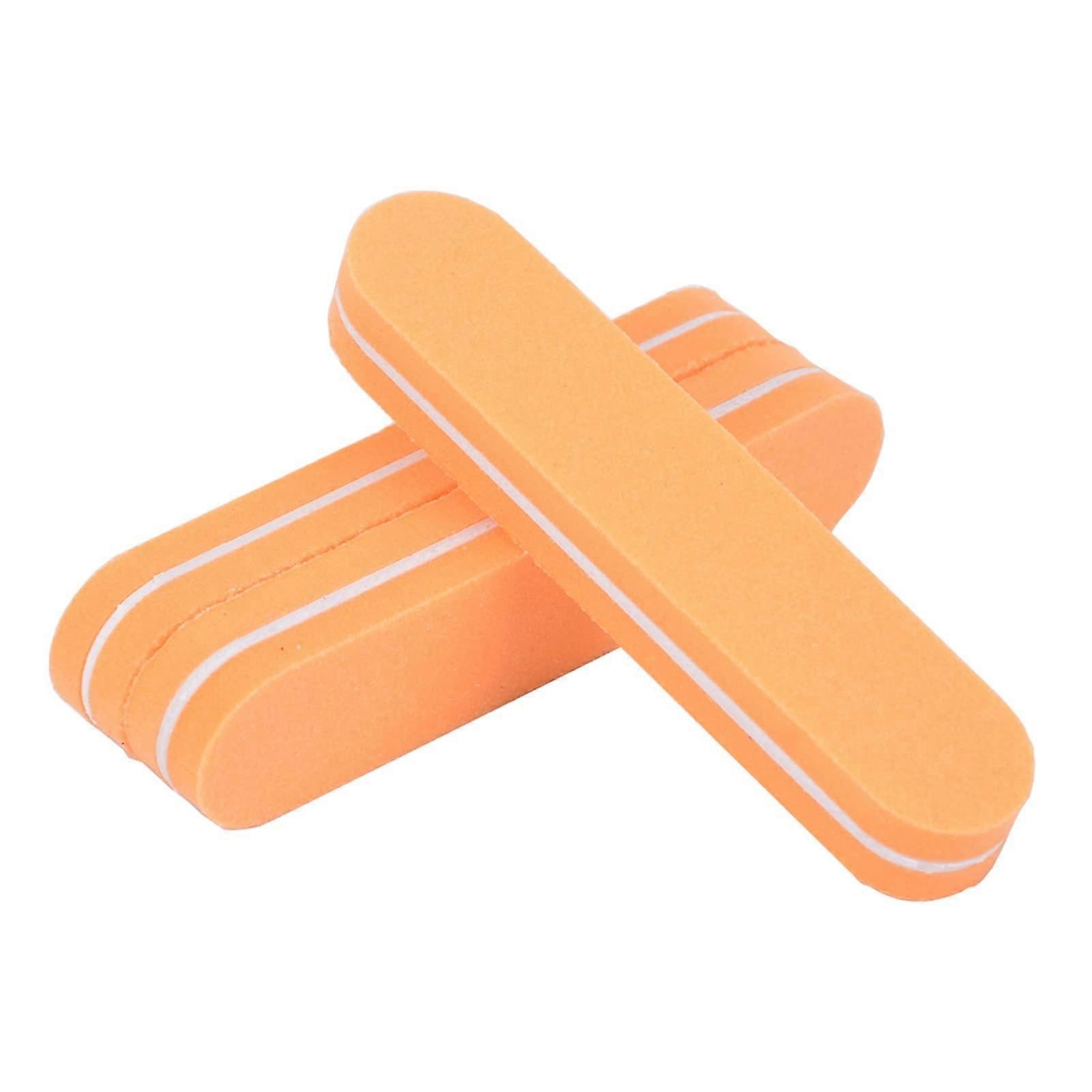100pcs Orange Nail Files and Buffers Bulk DualSided Professional Manicure Pedicure Tools