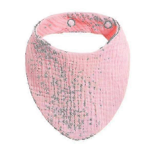 Baby Bibs Cotton Accessories Newborn Solid Color Snap Button Soft Triangle Towel