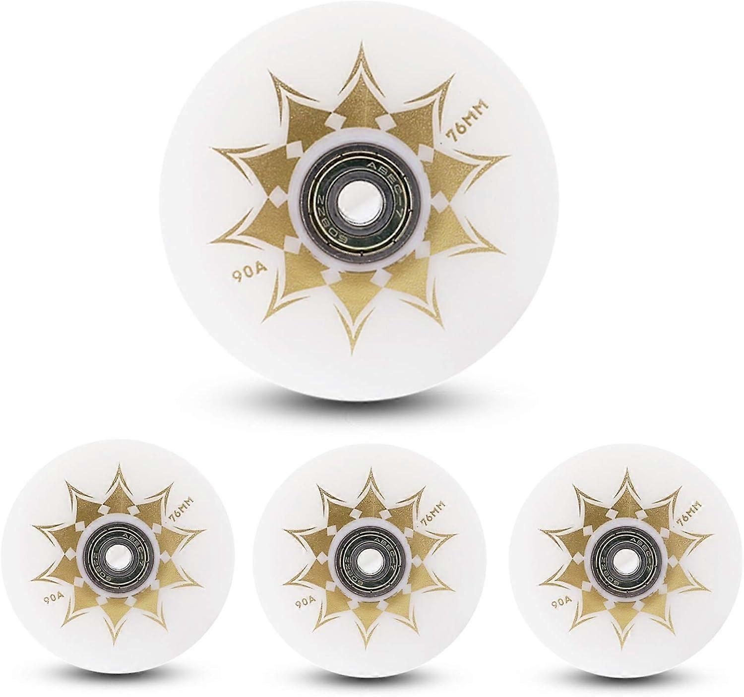 72mm Inline Skate Wheels with Bearings, Speed AllTerrain Roller Skate Replacement Wheels