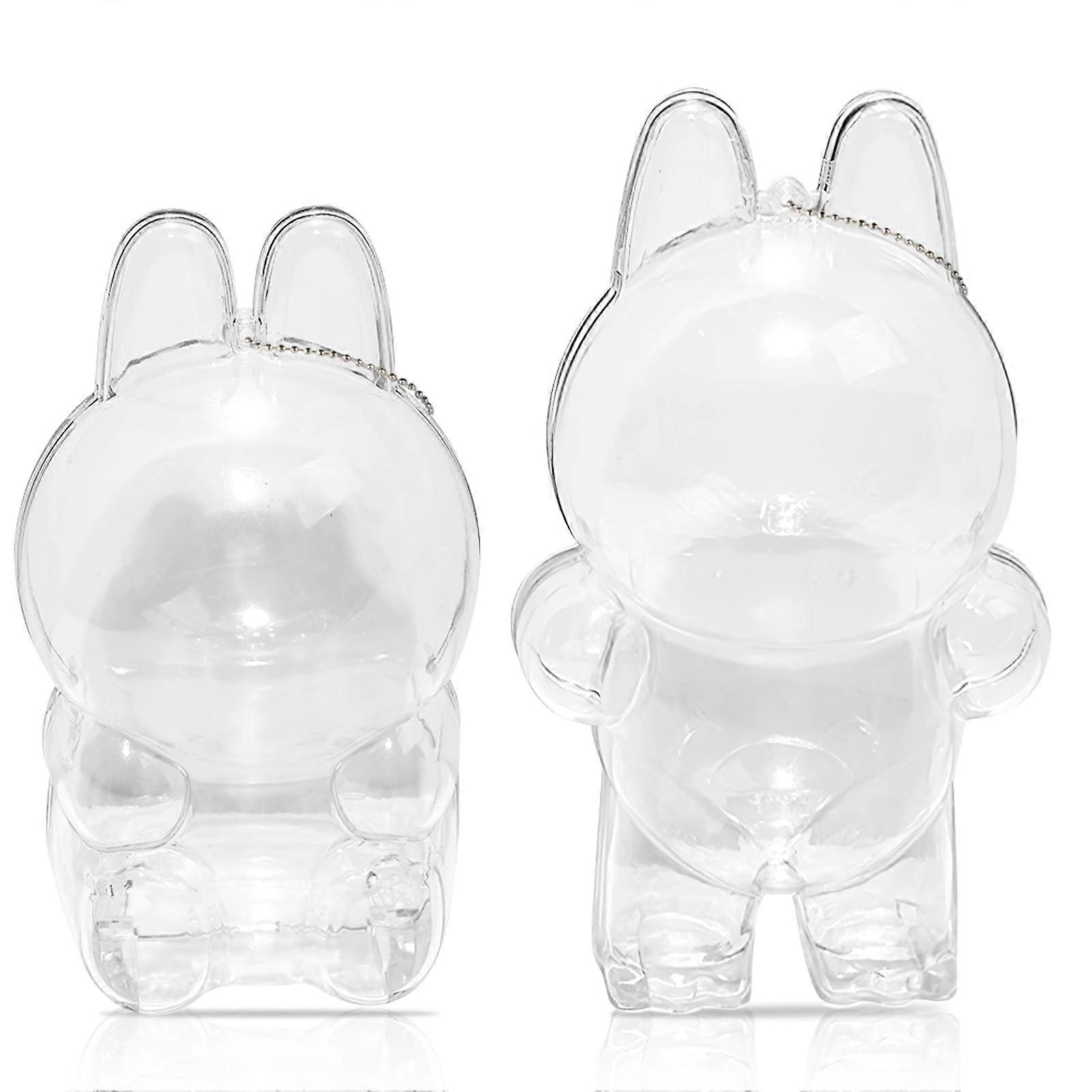 2 Pack Doll Display Case with Dustproof Scratch Protection, Clear Protective Cover for Sitting and Standing Figures