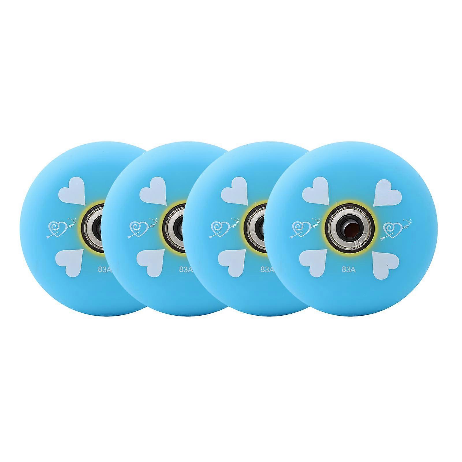 Inline Skate Wheels 83A 80mm Replacement Set for Rollerblade, Wear Resistant Shock Absorption (4Pack)