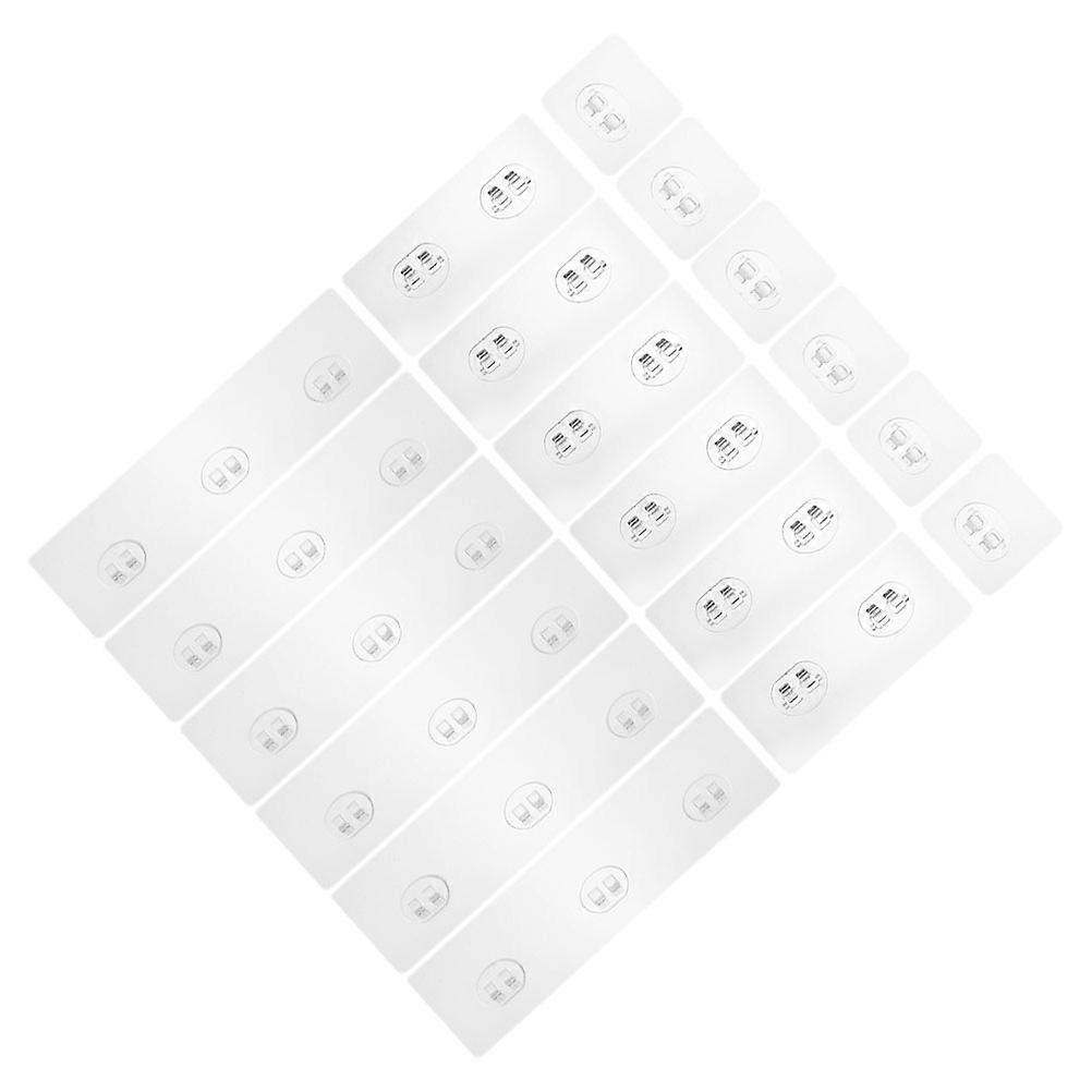 Adhesive Wall Hooks Support Shelf Brackets for Hanging 54Pcs Plastic Pegs