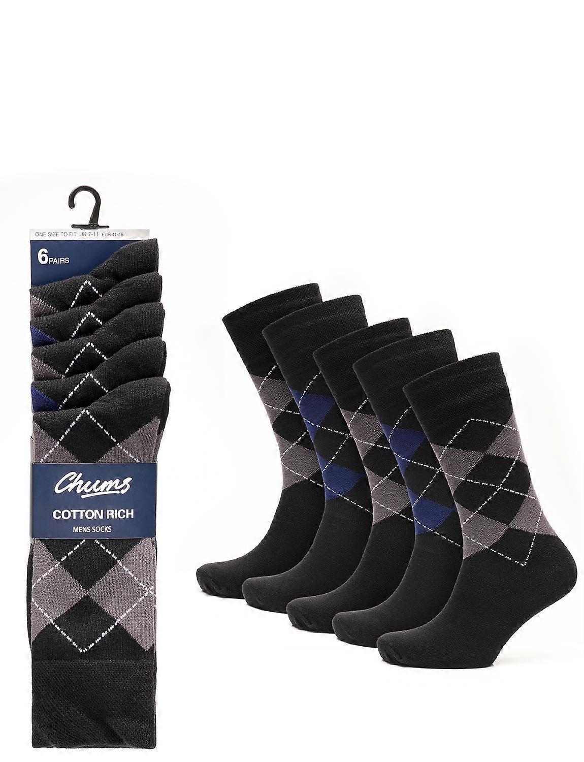 Chums | Mens | 6 Pack Argyle Sock