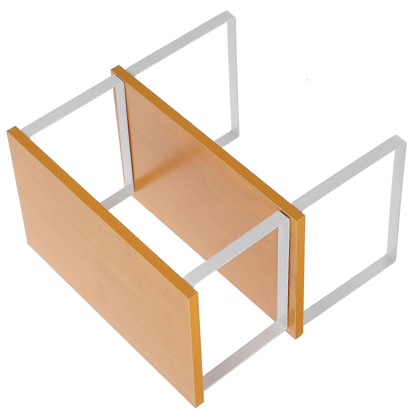 Kitchen Organizer Wood Spice Shelves for Storage 2Pcs Stackable Desktop Shelf