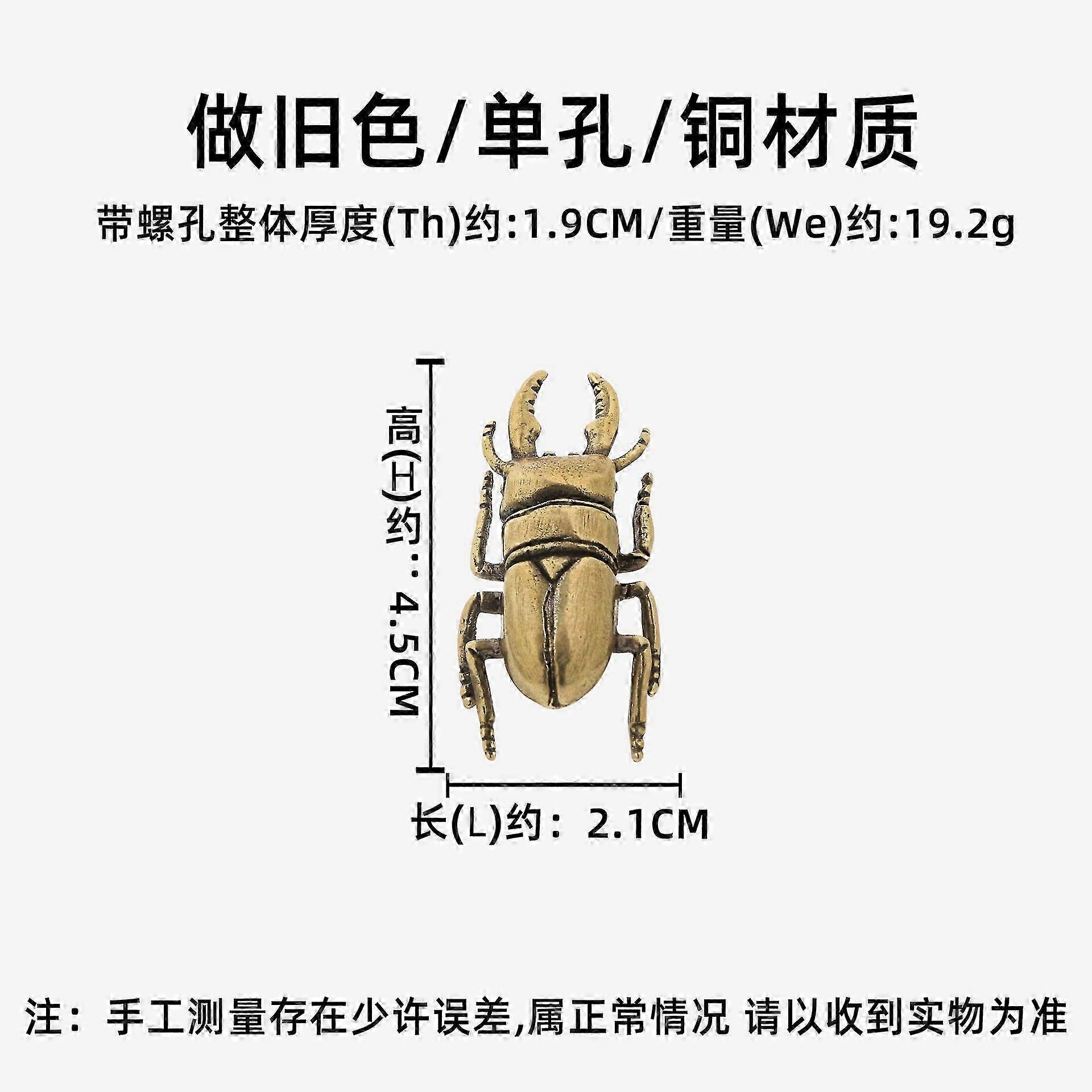 Antique Brass Beetle Cabinet Pull Handles Decorative Insect Shaped Drawer Pull Knobs with Screws for