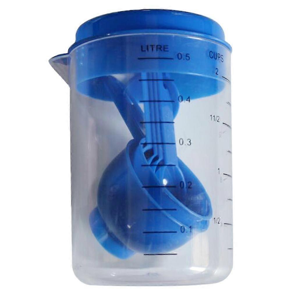 6Pcs Plastic Measuring Spoons Set and Cup Kitchen tools tea spoon