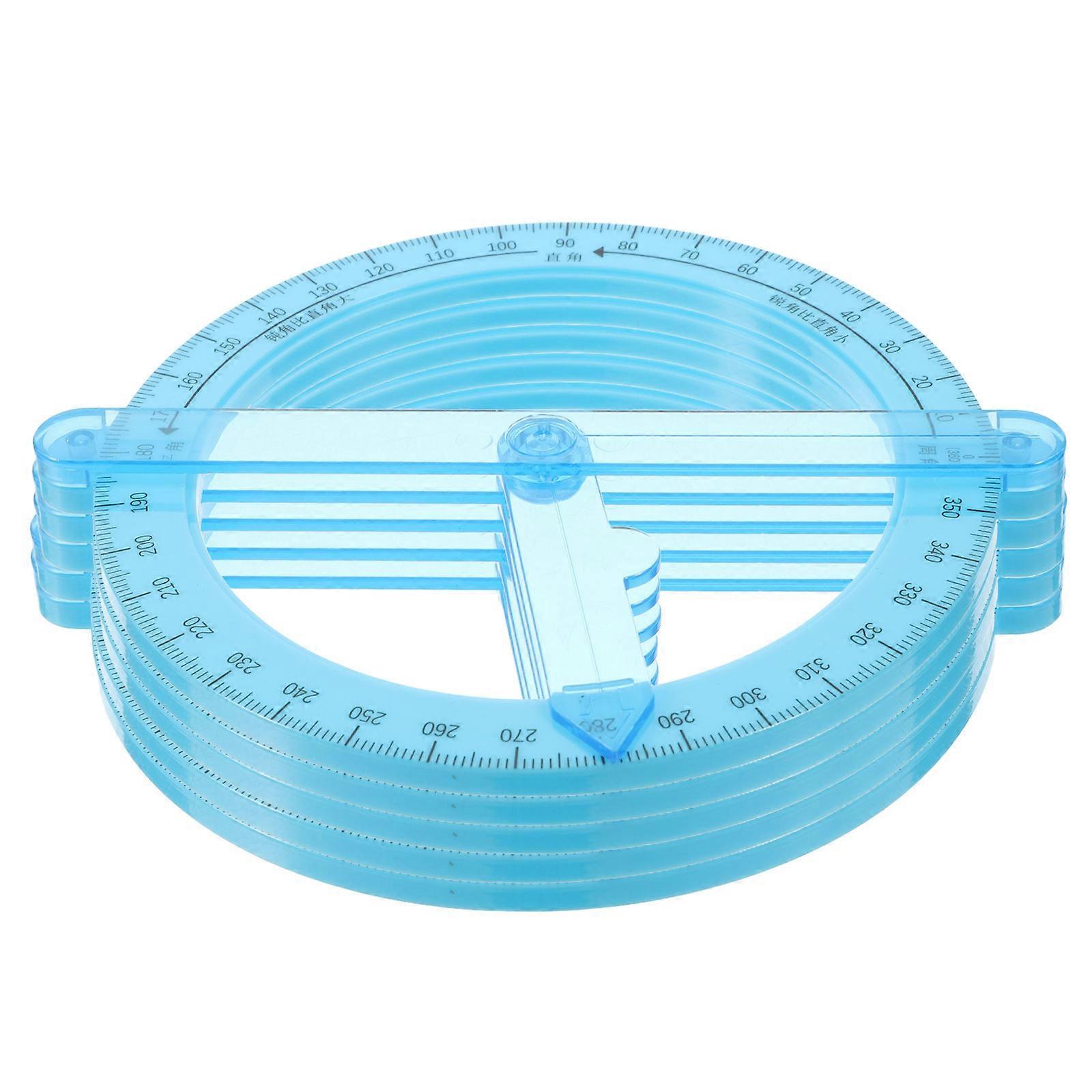 Swing Arm Protractor 5Pcs Circular for Engineering and Office Drawing