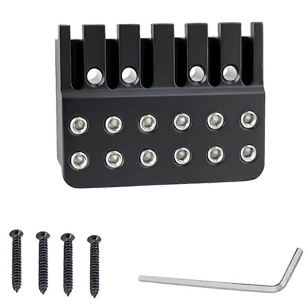 6 String Locking Nut Guitar Bridge String Locks for Headless Electric Guitar Replacement Parts Black