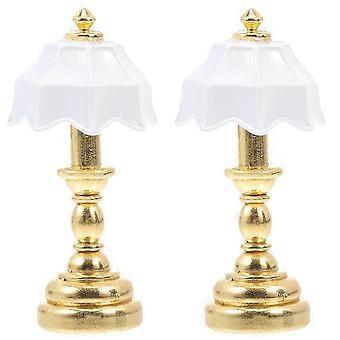 prodef 2 peças Mini Abajur de Cabeceira Decorativo em Metal Mini Luminária Modelo Mini Decoração de Casa