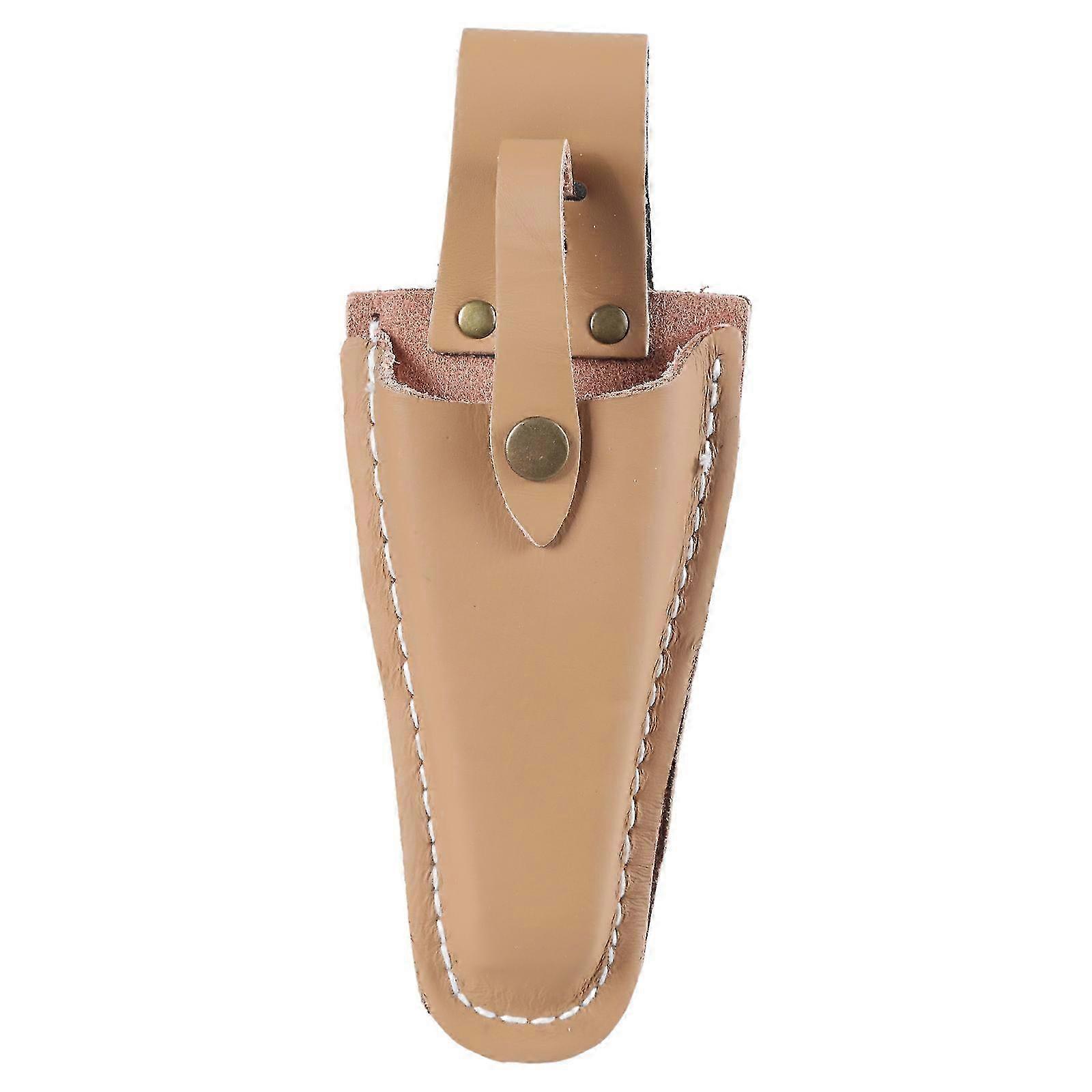 Leather Sheath for Pruning Shears, Locking Cover with Precision Stitching, Cowhide Storage Holder